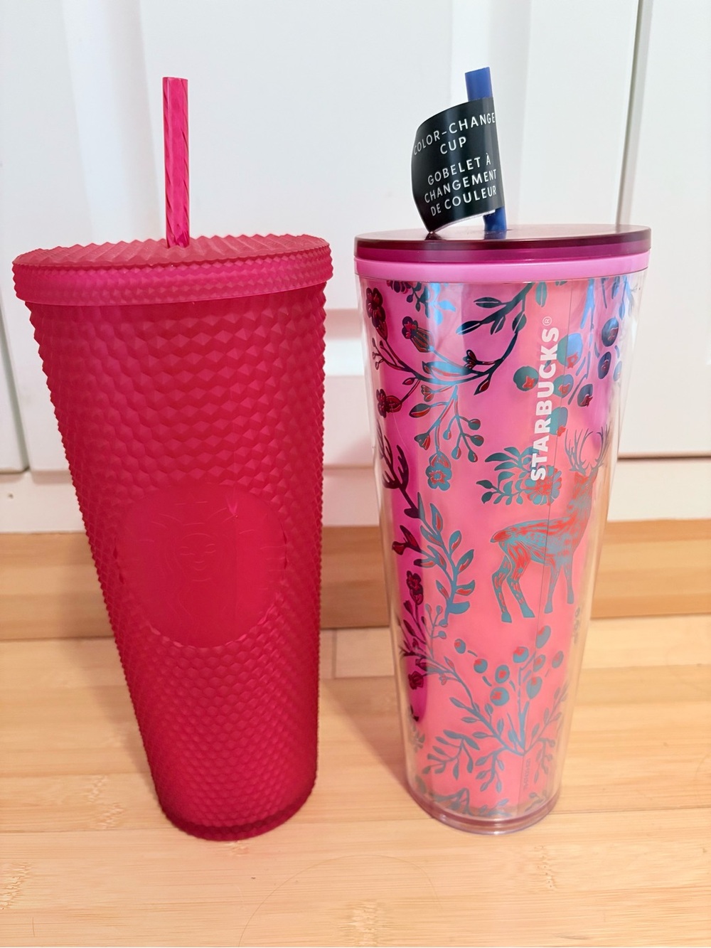Starbucks 24 oz Cold Cup Tumbler Bundle | Pink Studded 2021
